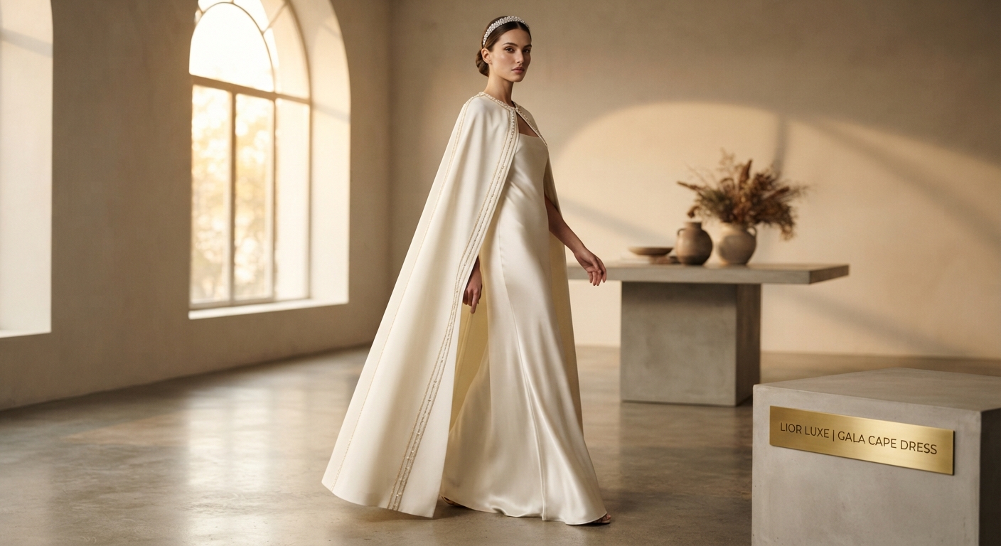 Luxe Gala Cape Dress